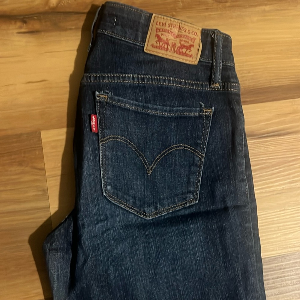 Levi’s skinny jeans. Dark wash